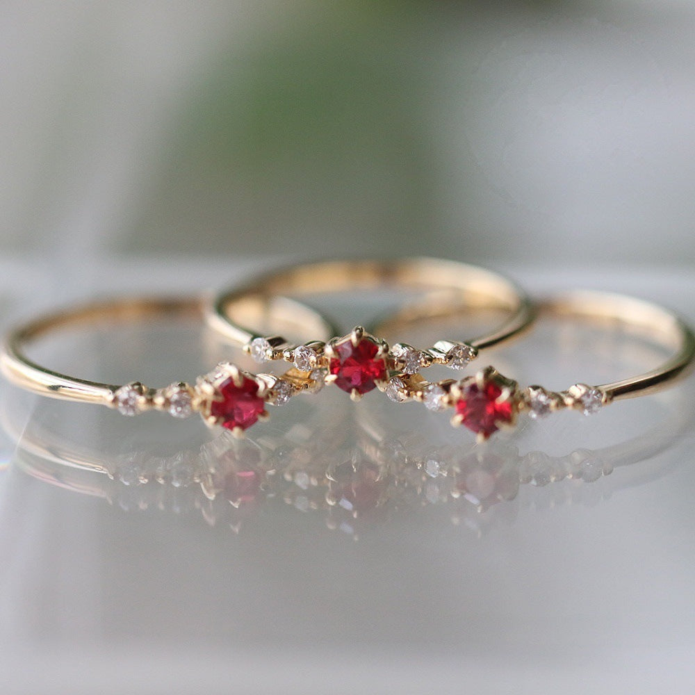 Red Sunrise Ring close-up