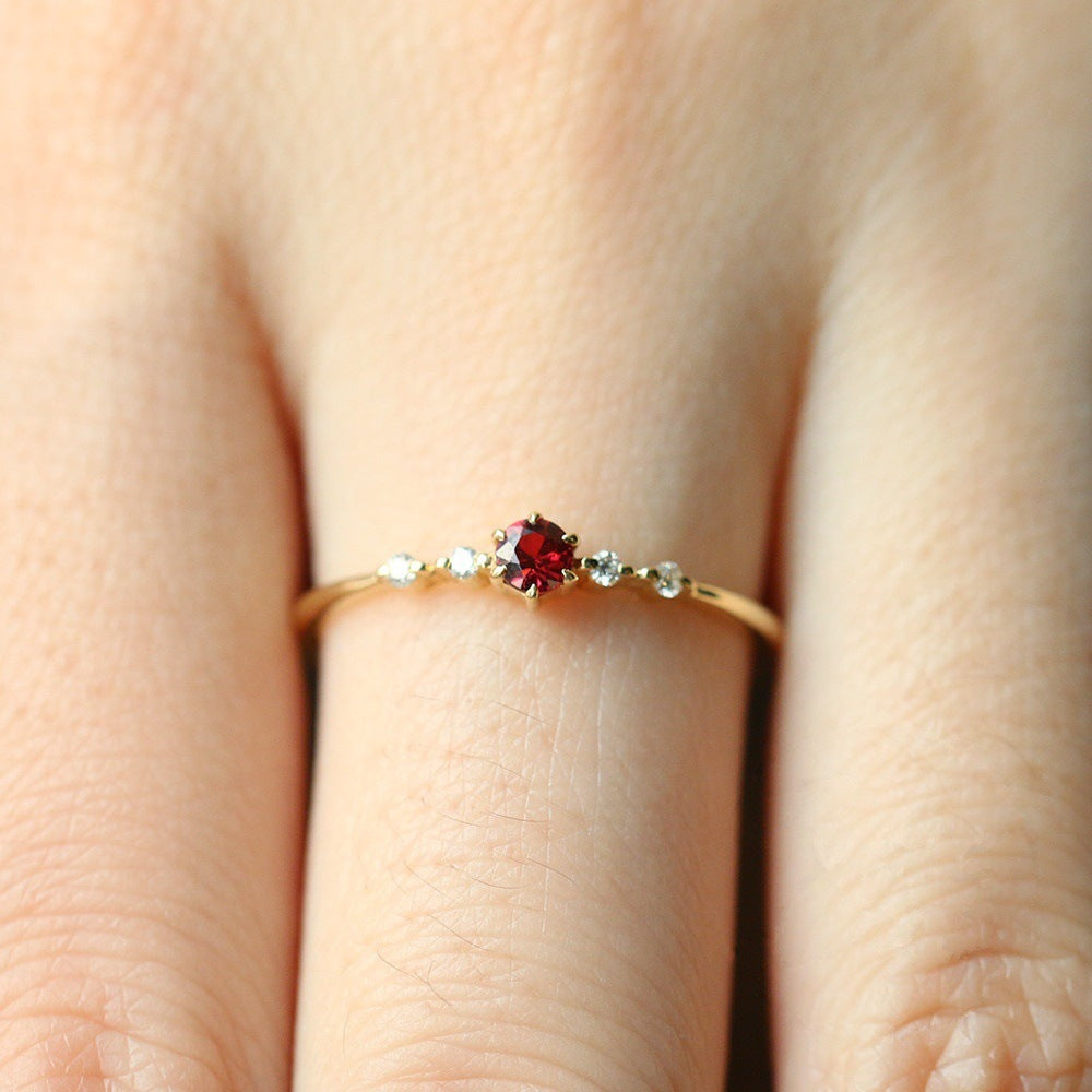 Red Sunrise Ring detail