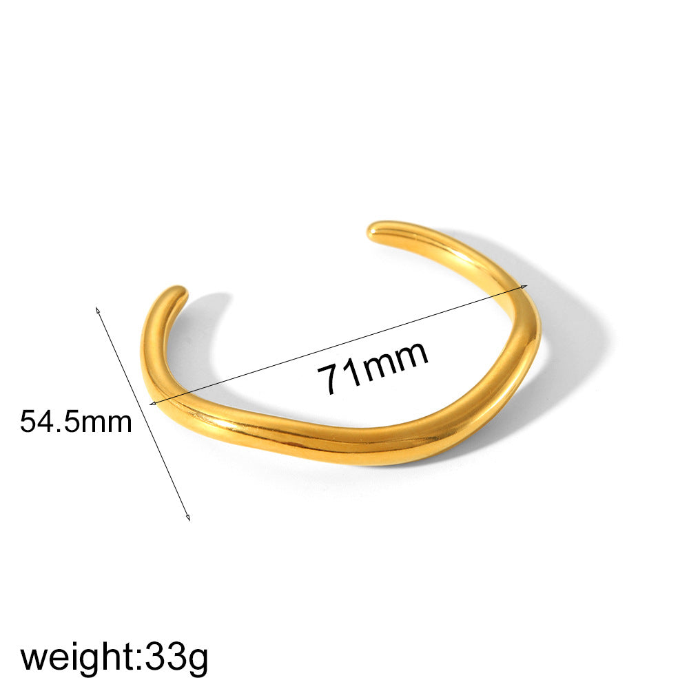 Silver Arc Cuff in Gold